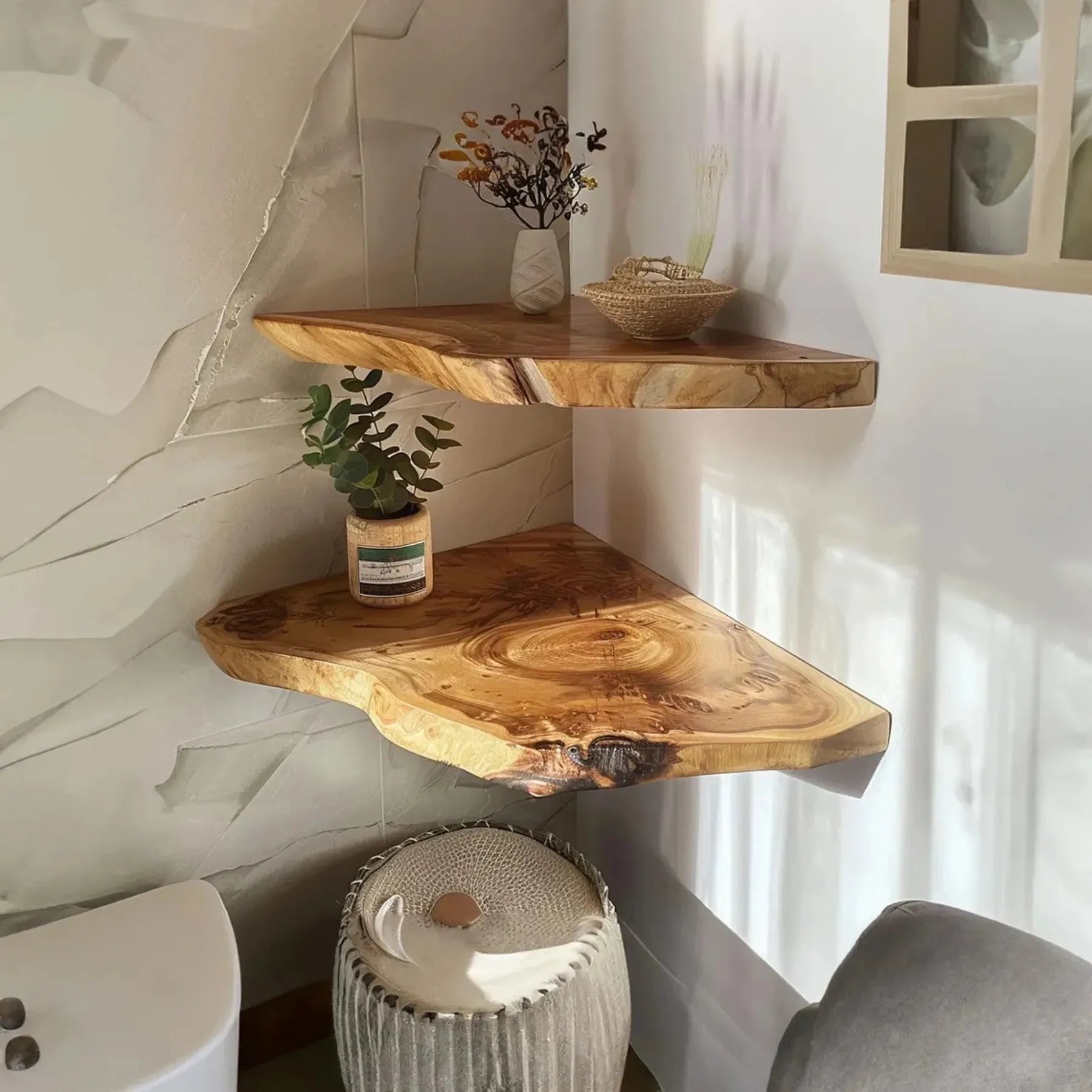 Premium floating wall shelf providing a stylish and space saving storage solution