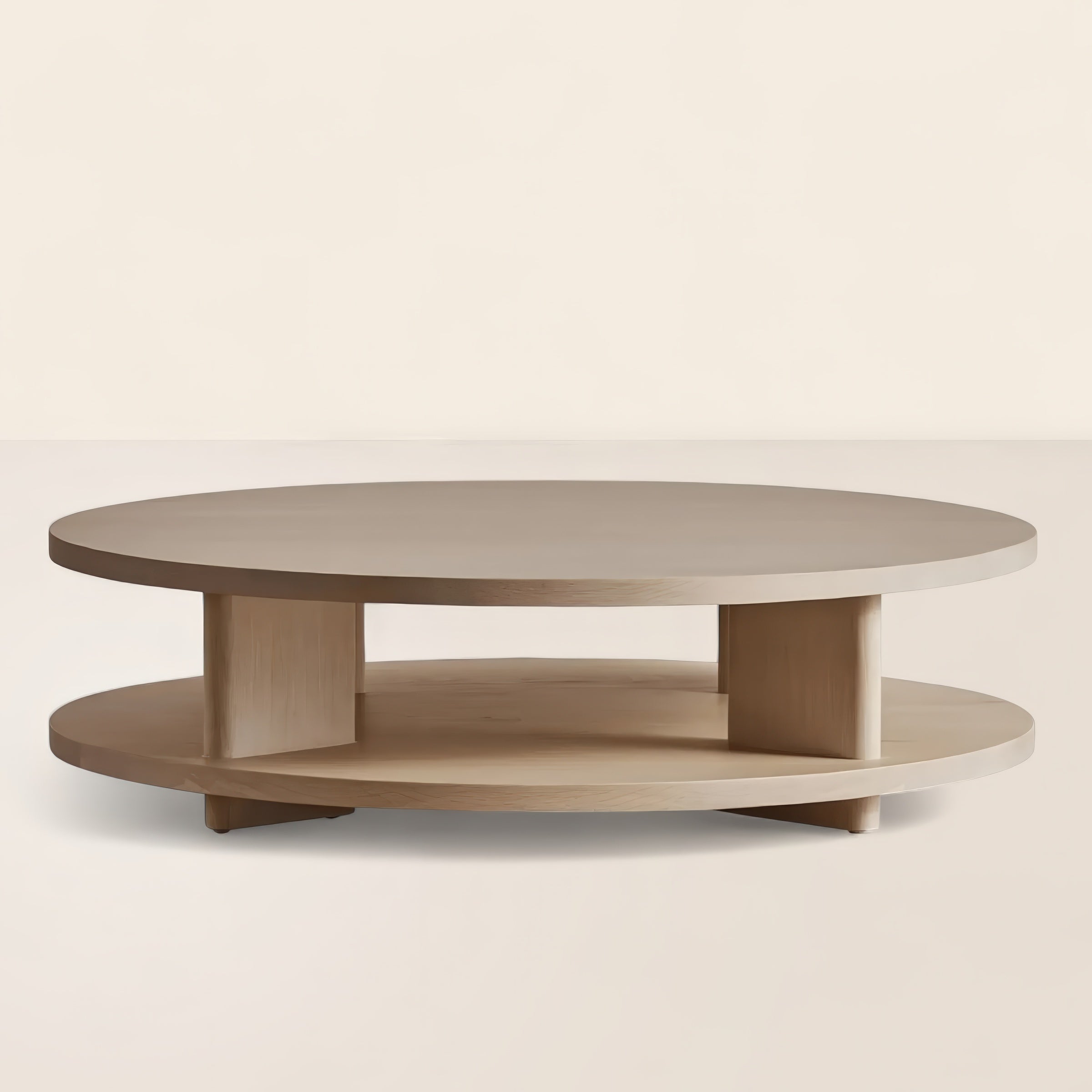 Round Double Layer Coffee Table for Modern and Elegant Interiors