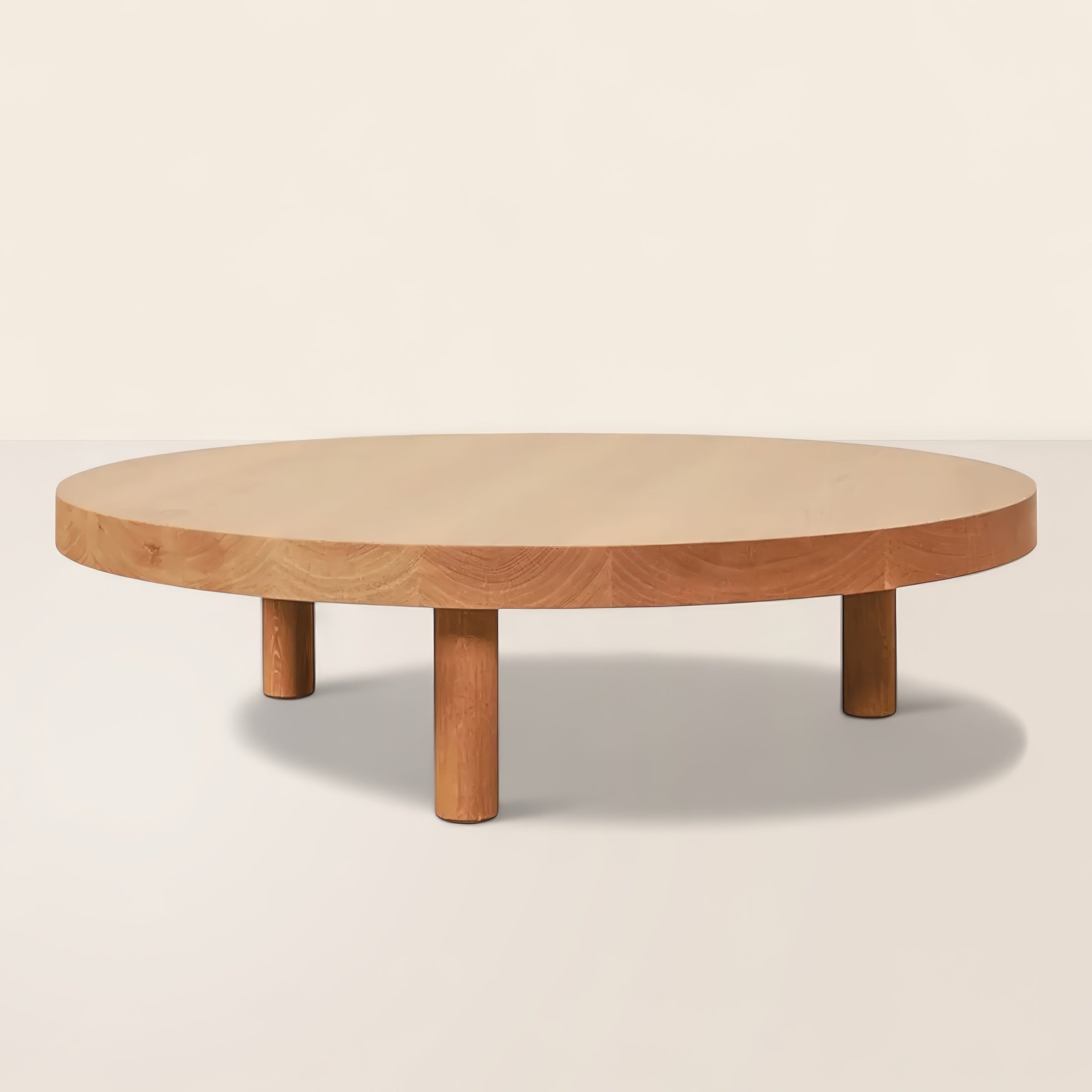 Round Low Profile Coffee Table for Modern Living Spaces