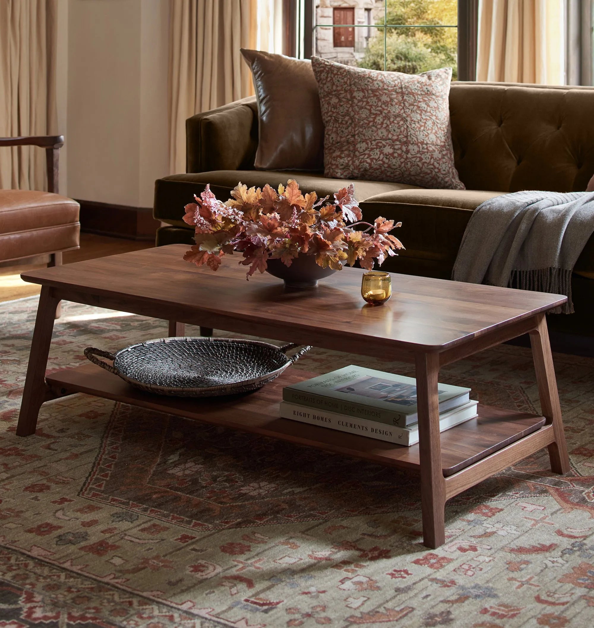 Scandinavian Inspired Coffee Table with lower shelf
