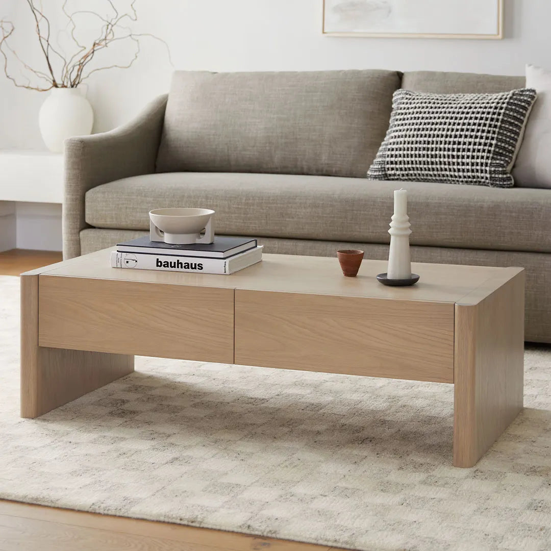 Sleek Coffee Table with hidden storage drawers