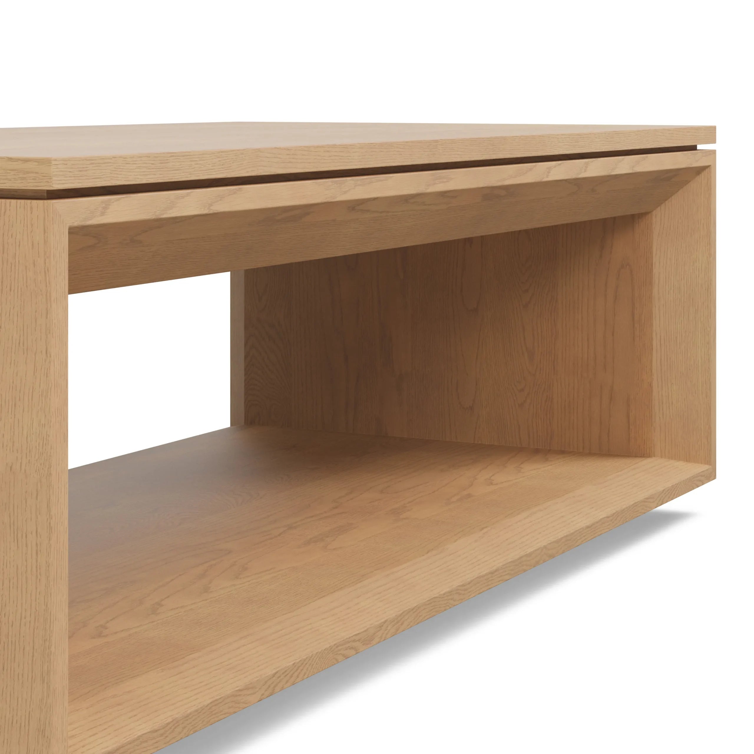 Wide Coffee Table with open storage shelf