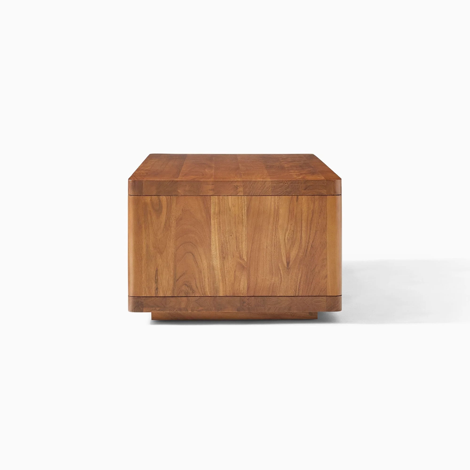 Modern Rectangular Coffee Table Open Shelf Design