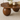 Farmhouse Natural Wood Round Coffee Table With Ball Legs For Living Room