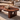 Modern Natural Wood Coffee Table With Wavy Oval Top And Sculptural Arch Base For Living Room
