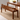 Modern Natural Wood Bench With Slatted Backrest For Dining Room