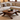 Modern Natural Wood Coffee Table With Low Profile Design And Curved Pedestal Base For Living Room