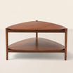 Retro Triangle Coffee Table Lower Shelf Design