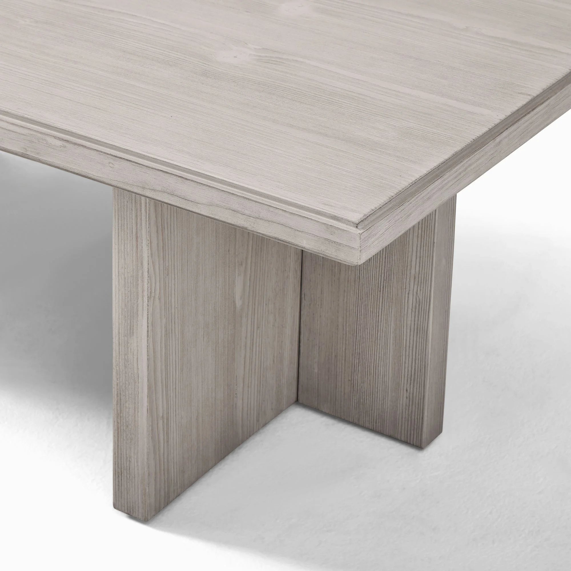 Rectangular Coffee Table Modern Cross-Leg Base Design