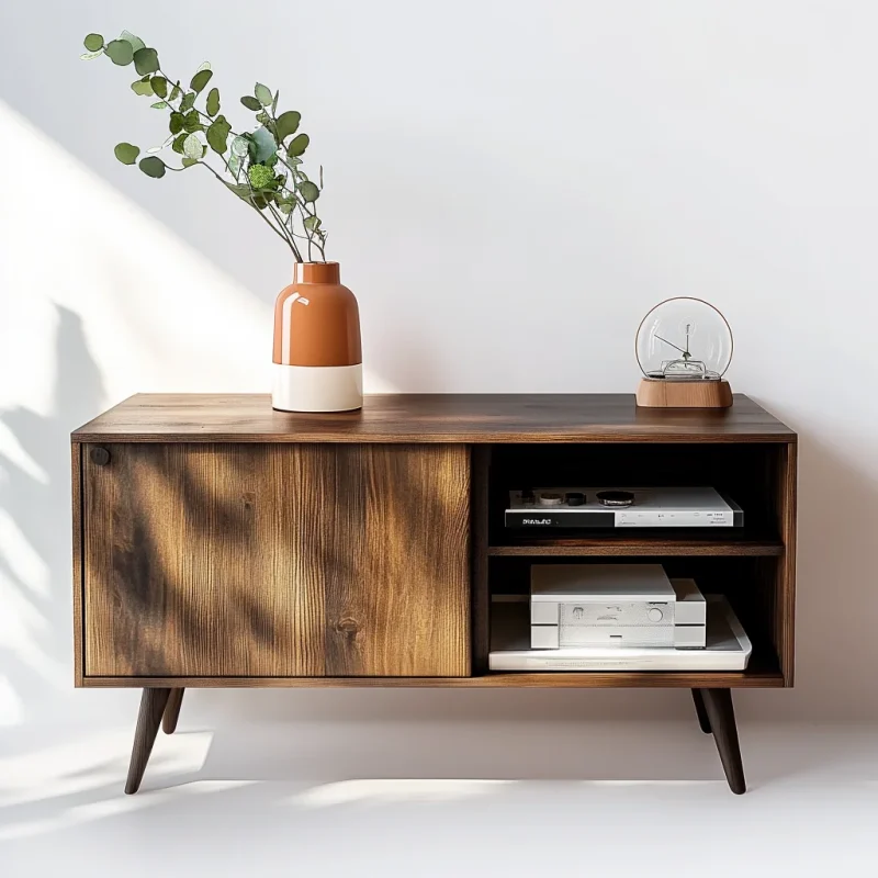 Media Console Table Storage Display Home Decor