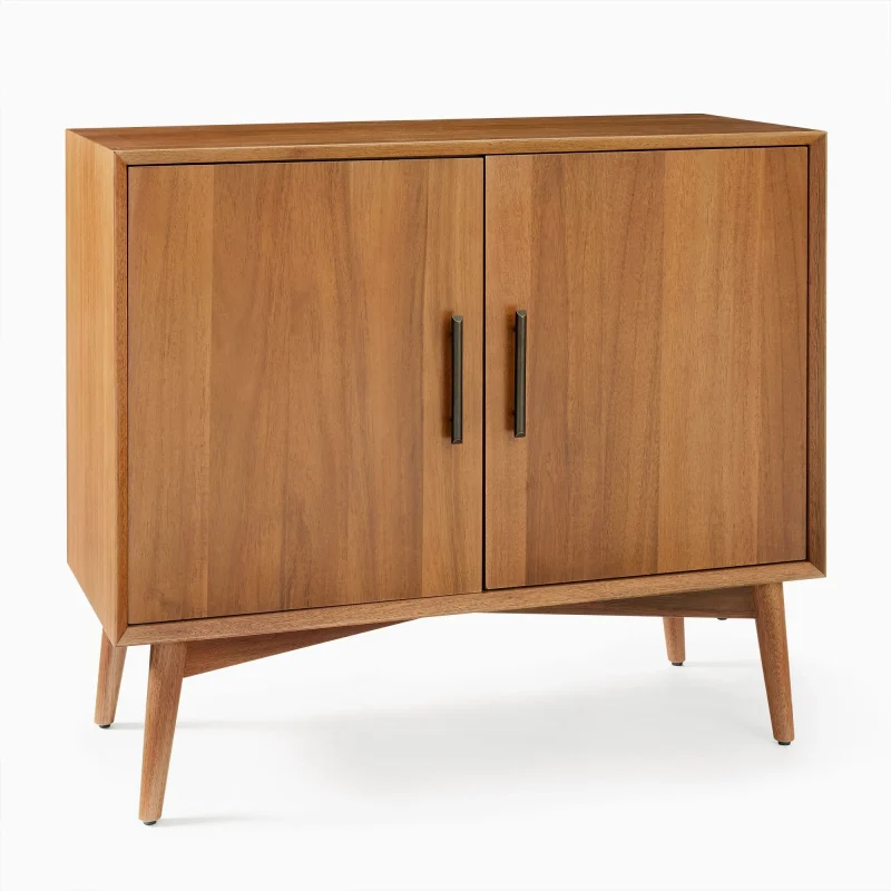 Mid-Century Console Table Storage Cabinet