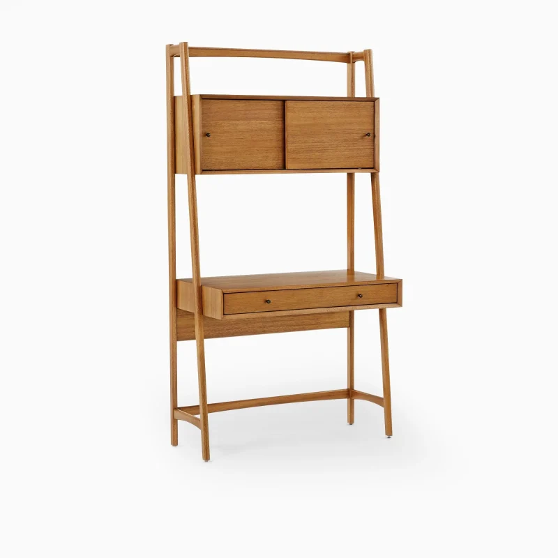 Modern Ladder Desk Compact Storage Shelves