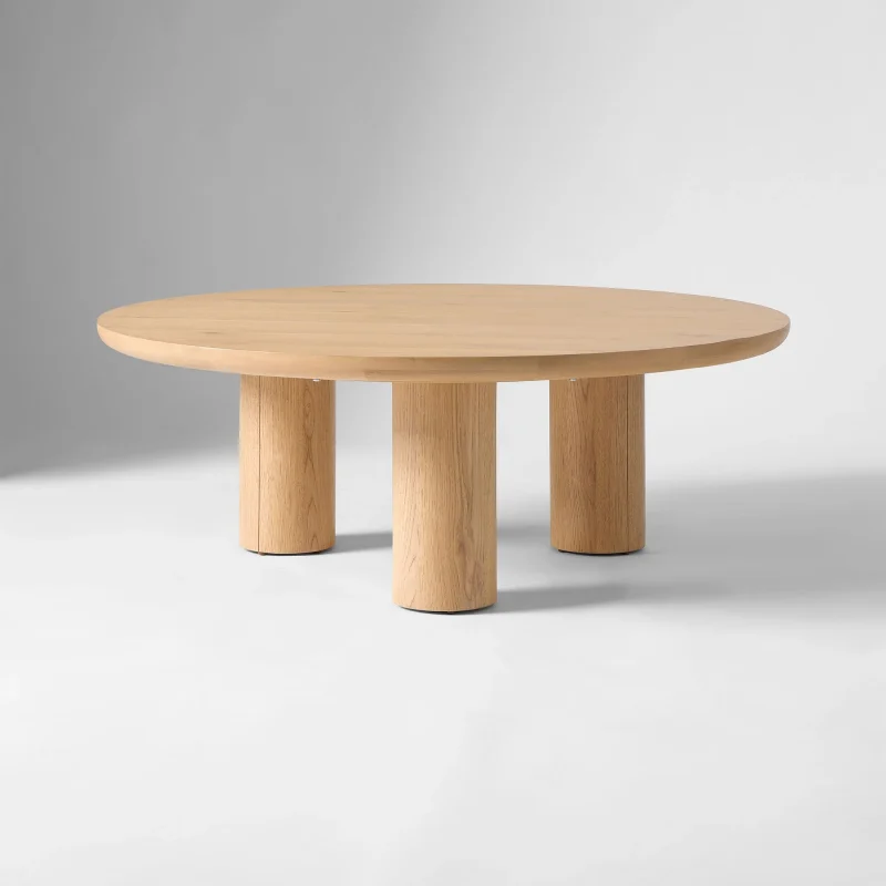 Round Coffee Table Four Column Design