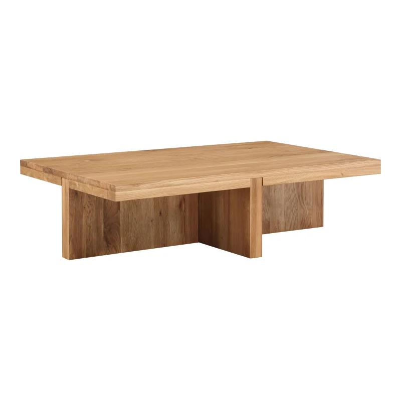 Modern Rectangular Coffee Table Joined Base Design