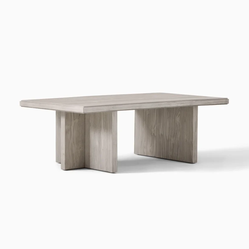 Rectangular Coffee Table Modern Cross-Leg Base Design