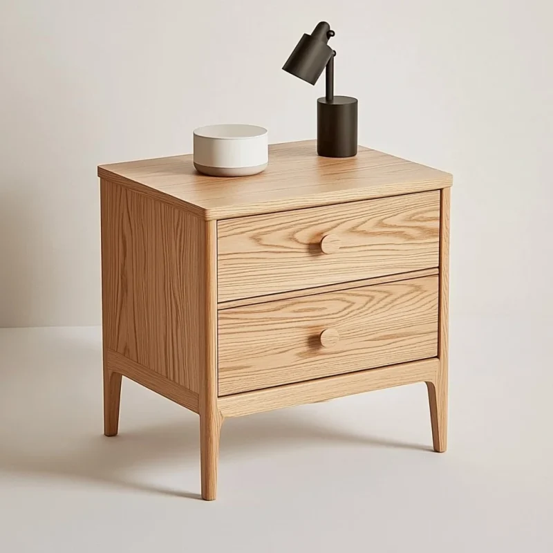 Captivating Modern Nightstand with three drawers in a stylish bedroom