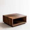 Modern Minimalist Coffee Table with open shelf for storage and decor