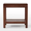 Modern Side Table with minimalist design and storage shelf