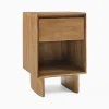 Sleek Urban Bedside Nightstand with spacious drawer and open shelf