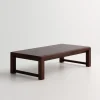 Low profile center table styled in modern living room setting