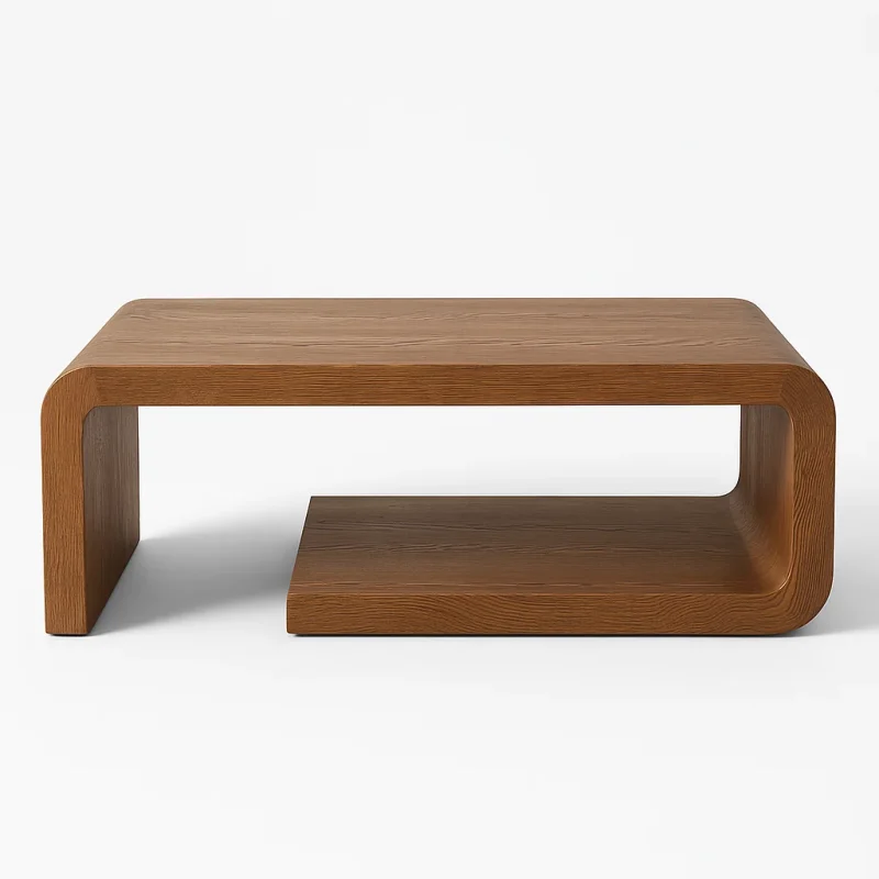Flow Form Coffee Table featured in styled modern living space