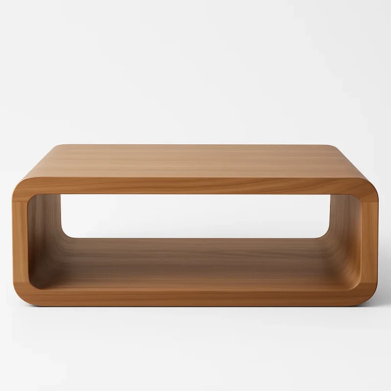 Zen Arc Coffee Table in modern minimalist living room interior